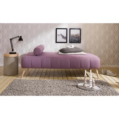 Daybett ANDAS "Lucy", lila, Struktur fein, kein Härtegrad, Daybetten, mit losen Rollenkissen Image