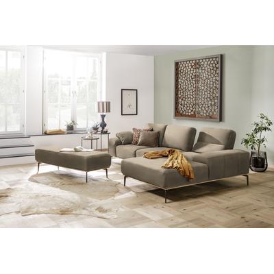Ecksofa W.SCHILLIG "run, Designsofa mit tollem Sitzkomfort, L-Form", beige (stone z73), B:299cm H:88cm T:178cm, Longlife Xtra-Leder Z73: Naturwalkleder der Luxusklasse aus den erlesensten Rohhäuten. Hautstärke 1, 1 u2013 1, 3 mm, ROHLEDER... Image