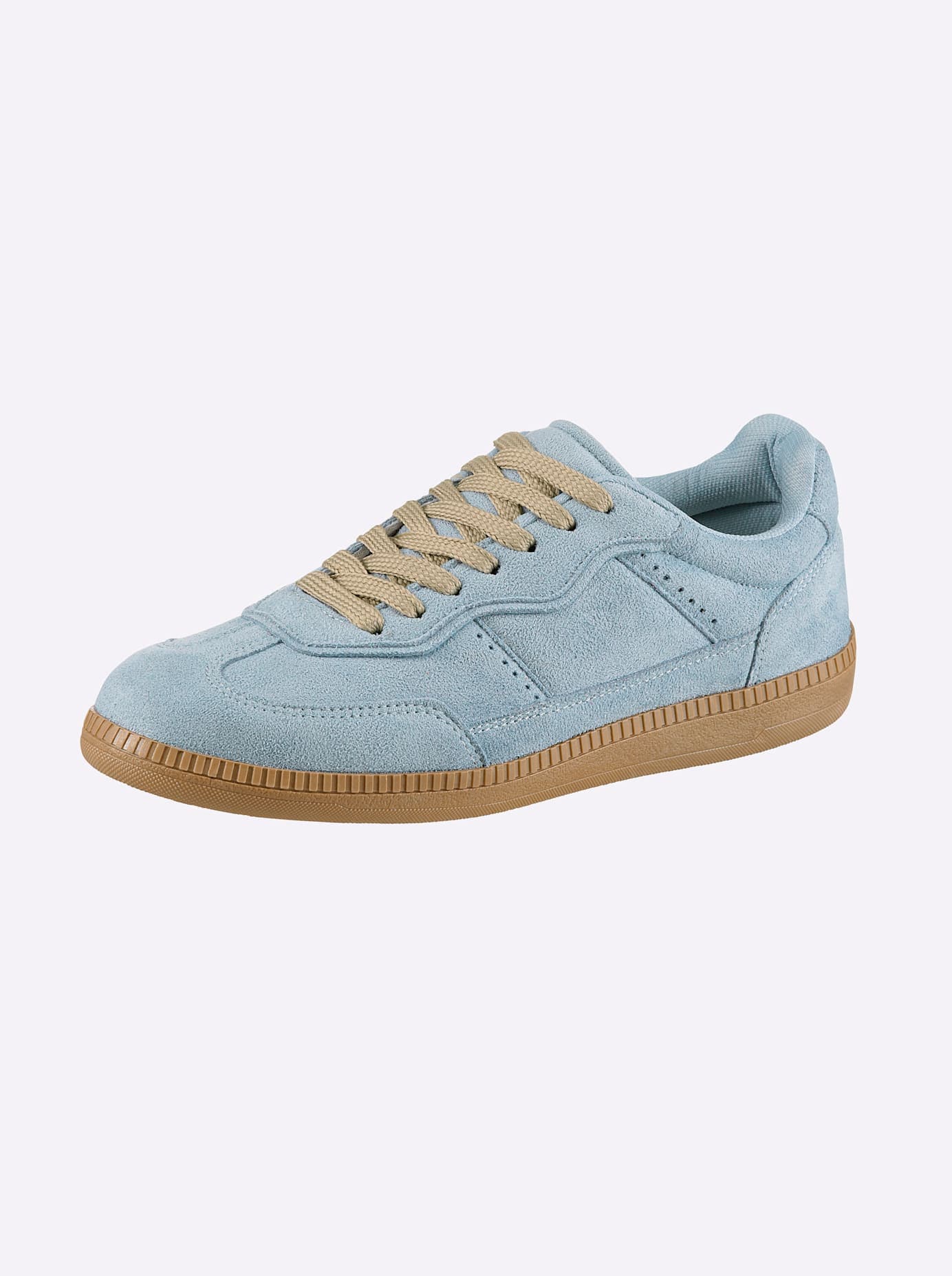Sneaker HEINE, Damen, Gr. 36, blau (hellblau), Synthetik, Schuhe