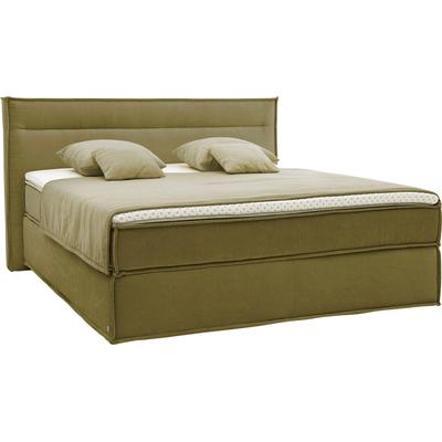 Boxspringbett MUSTERRING "JustB SC100", gelb (gelb, grün), B:200cm L:215cm, Komplettbetten, schwebende Optik, inklusive Topper, verschiedene Farben, 180 x 200 cm Image