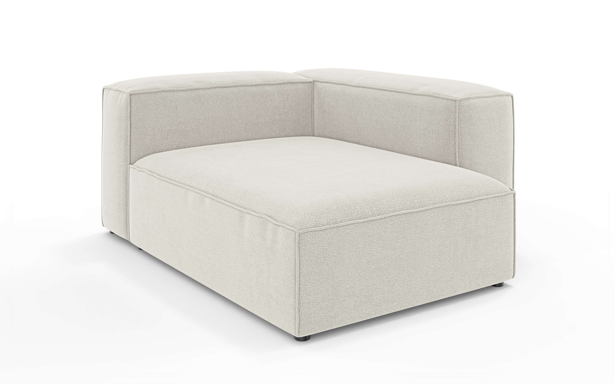 Ottomane INOSIGN "XL HAILY links/rechts bestellbar, extra tief, Maße B/T/H: 130/160/72cm", beige (creme), B:130cm H:72cm T:160cm, 100% Polyester, Sofas, als Modul oder separat verwendbar, für individuelle Zusammenstellung