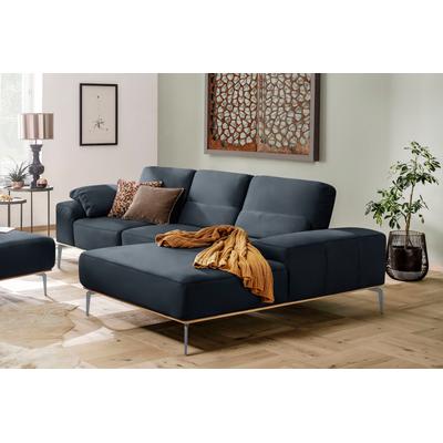 Ecksofa W.SCHILLIG "run, Designsofa mit tollem Sitzkomfort, bequem, L-Form", blau (blau z73), B:279cm H:88cm T:178cm, Longlife Xtra-Leder Z73: Naturwalkleder der Luxusklasse aus den erlesensten Rohhäuten. Hautstärke 1, 1 u2013 1, 3 mm, ROHLEDER... Image
