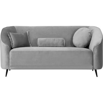 2-Sitzer LEONIQUE "Ashly", grau, B:154cm H:81cm T:80cm, 100% Polyester, Sofas, in 3 Bezugsvarianten, Bouclé, Samtoptik und Struktur weich. Image