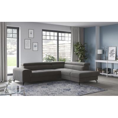 Ecksofa COTTA "Aura L-Form", grau, B:260cm T:210cm, Sofas, mit Schlaffunktion, Bettkasten und Kopfteilverstellung Image