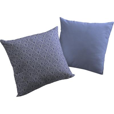 Dekokissen ADAM "Urban Cactus", blau (royalblau, gemustert, jaquard, struktur), B:50cm L:50cm, Baumwolle, Dekokissen_Sitzkissen_Kissenhüllen, zertifizierter Bio-Baumwolle, Wendekissenhülle ohne Füllung, 1 Stück Image