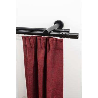 Gardinenstange GARESA "PEMPIA", schwarz, L:280cm Ø:20mm, Holzwerkstoff, Metall, Gardinenstangen, Vorhanggarnitur, verlängerbar, Knopf m.Ausschnitte Image