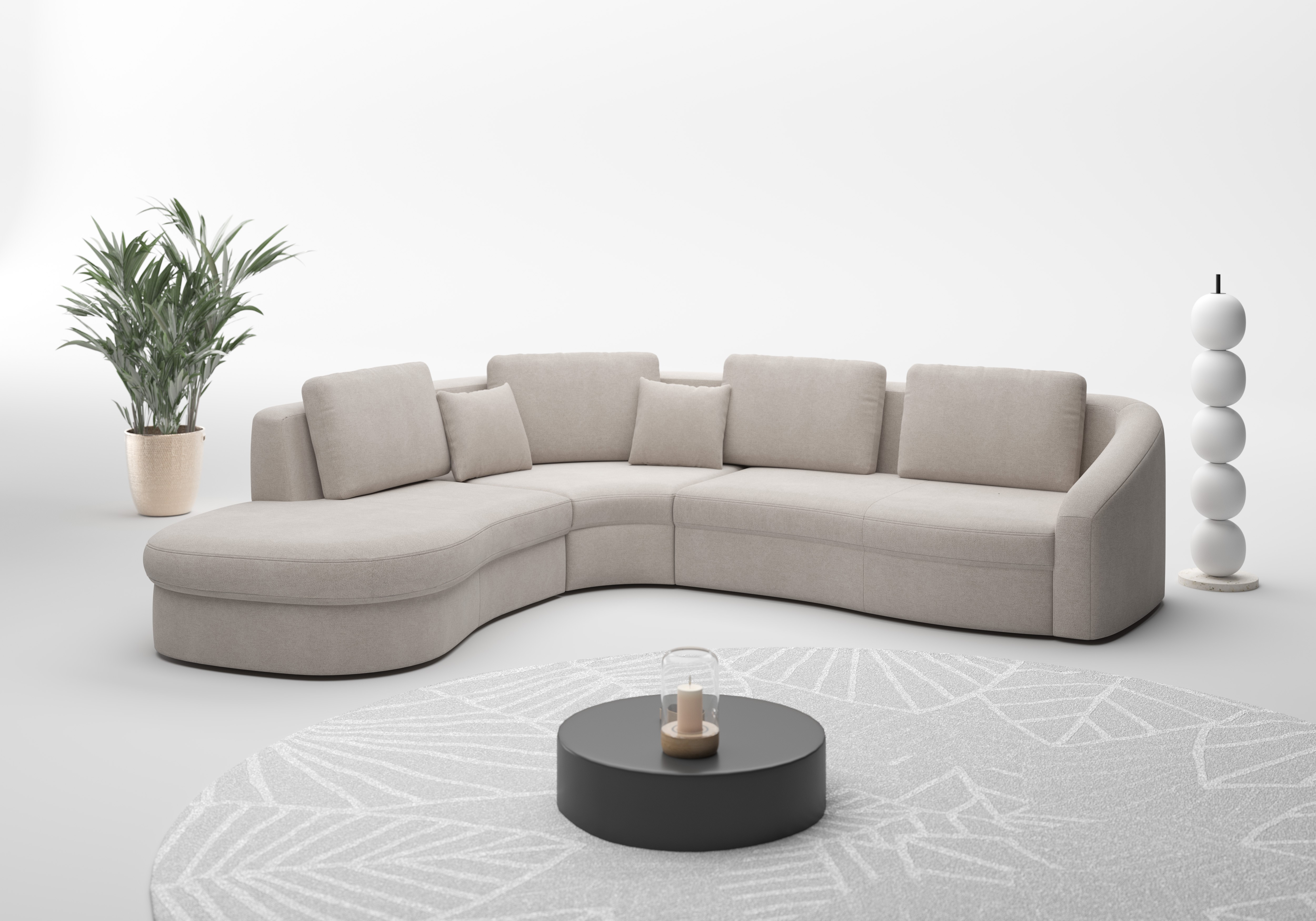 Ecksofa SIT & MORE "Jazz L-Form", beige (nature), B:303cm H:88cm T:274cm, 95% Polyester 5% Polyamid, Sofas, Ecksofa, In weiteren Größen erhältlich Image