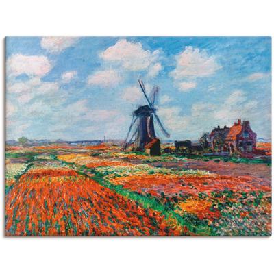 Leinwandbild ARTLAND "Tulpenfelder in Holland, 1886", rot (farbe bild(er): rot), B:40cm H:30cm, Canvas, Leinwand, Bilder, auf Keilrahmen gespannt Image