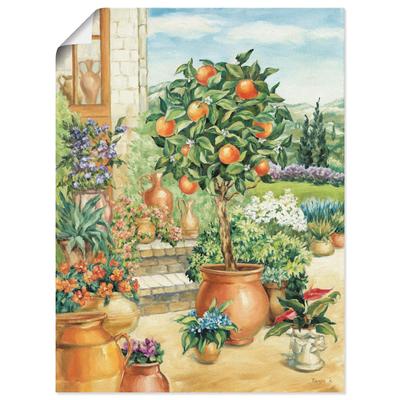 Wandbild ARTLAND "Orangenbaum im Garten", grün (farbe bild(er): grün), B:60cm H:80cm, Bilder, als Alubild, Outdoorbild, Leinwandbild, Poster, Wandaufkleber Image