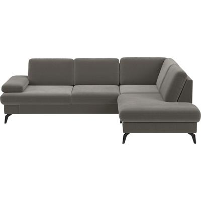 Ecksofa SIT & MORE "Morris L-Form, inkl. Sitztiefenverstellung", braun (schlamm), B:262cm H:82cm T:212cm, 100% Polyester, Sofas, wahlweise mit Armteilverstellung, Bettfunktion & Bettkasten Image