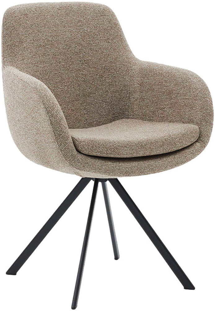 Esszimmerstuhl MUSTERRING "Tavia", grau (taupe, eisen schwarz), B:62cm H:86cm T:66cm, Stühle, Esszimmerstuhl, Stativgestell Eisen schwarz, Drehfunktion optional, diverse Farben