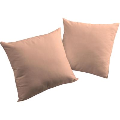 Dekokissen ADAM "Uni Collection", beige (beige, unifarben), B:40cm L:40cm, Baumwolle, Dekokissen_Sitzkissen_Kissenhüllen, im Uni Design, Kissenhülle ohne Füllung, 1 Stück Image