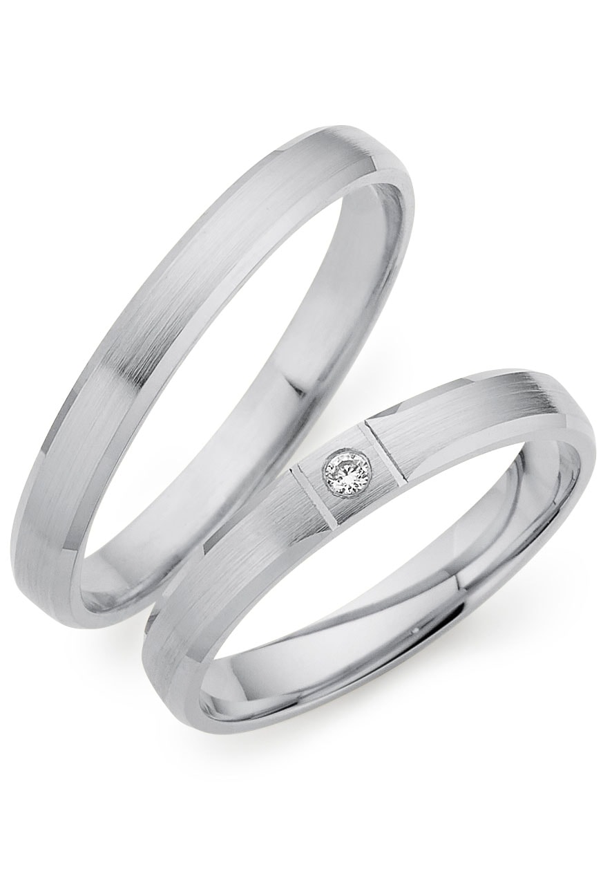 Trauring PHÖNIX "Schmuck Geschenk Silber 925 Ehering LIEBE, 930786, 930787" Gr. 64, silber (silberfarben), Fingerringe, 64, 0,01 SI = kleine Einschlüsse mit Brillant, Silber 925 (Sterlingsilber), 3mm, Made in Germany - wahlweise mit oder ohne Brillant Image