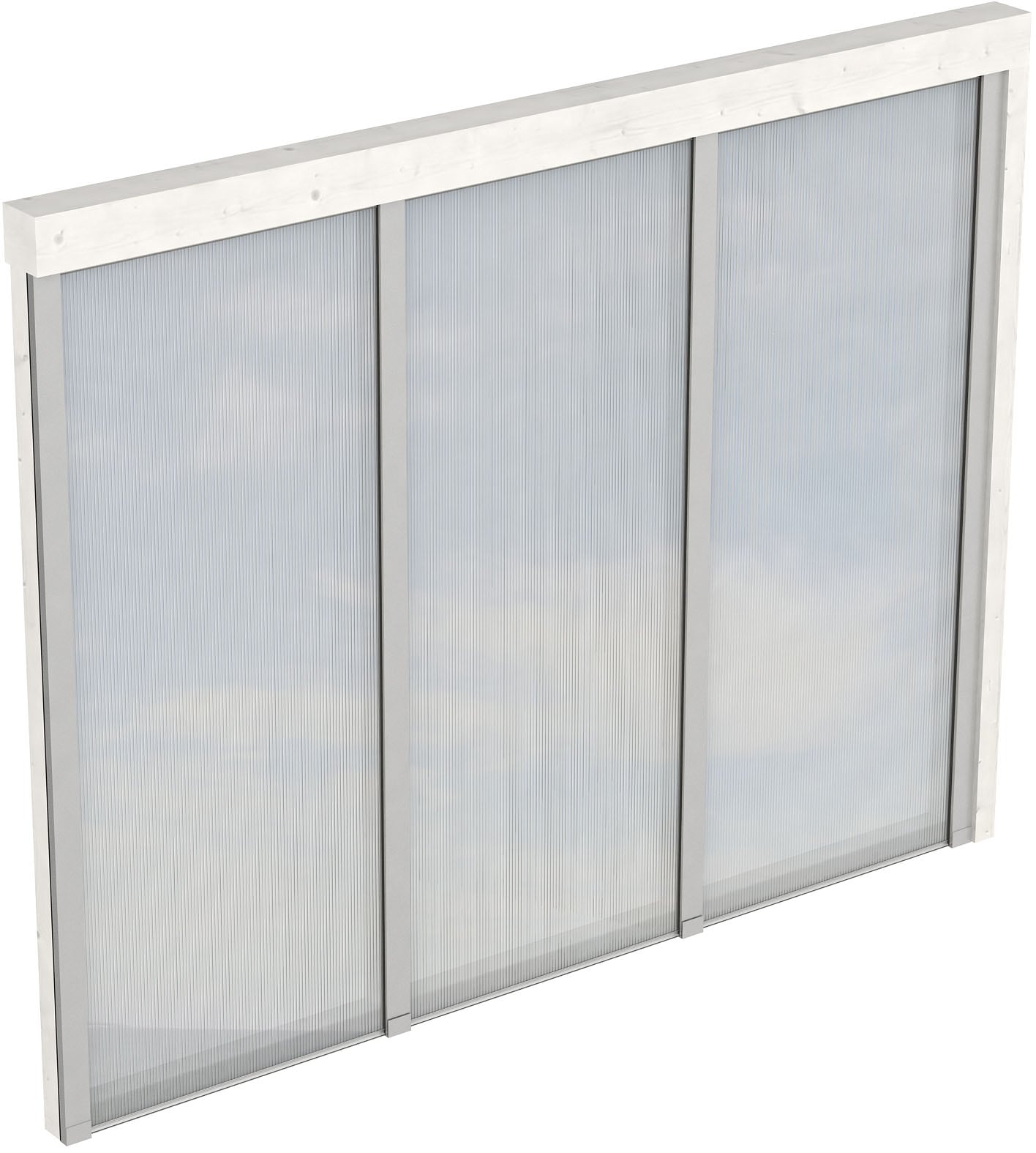 Carport-Seitenwand SKANHOLZ, weiß, B:255cm H:200cm, Holzwerkstoff, Gartenhaus-Seitenwände, m. Polycarbonat, Wandanbau Image