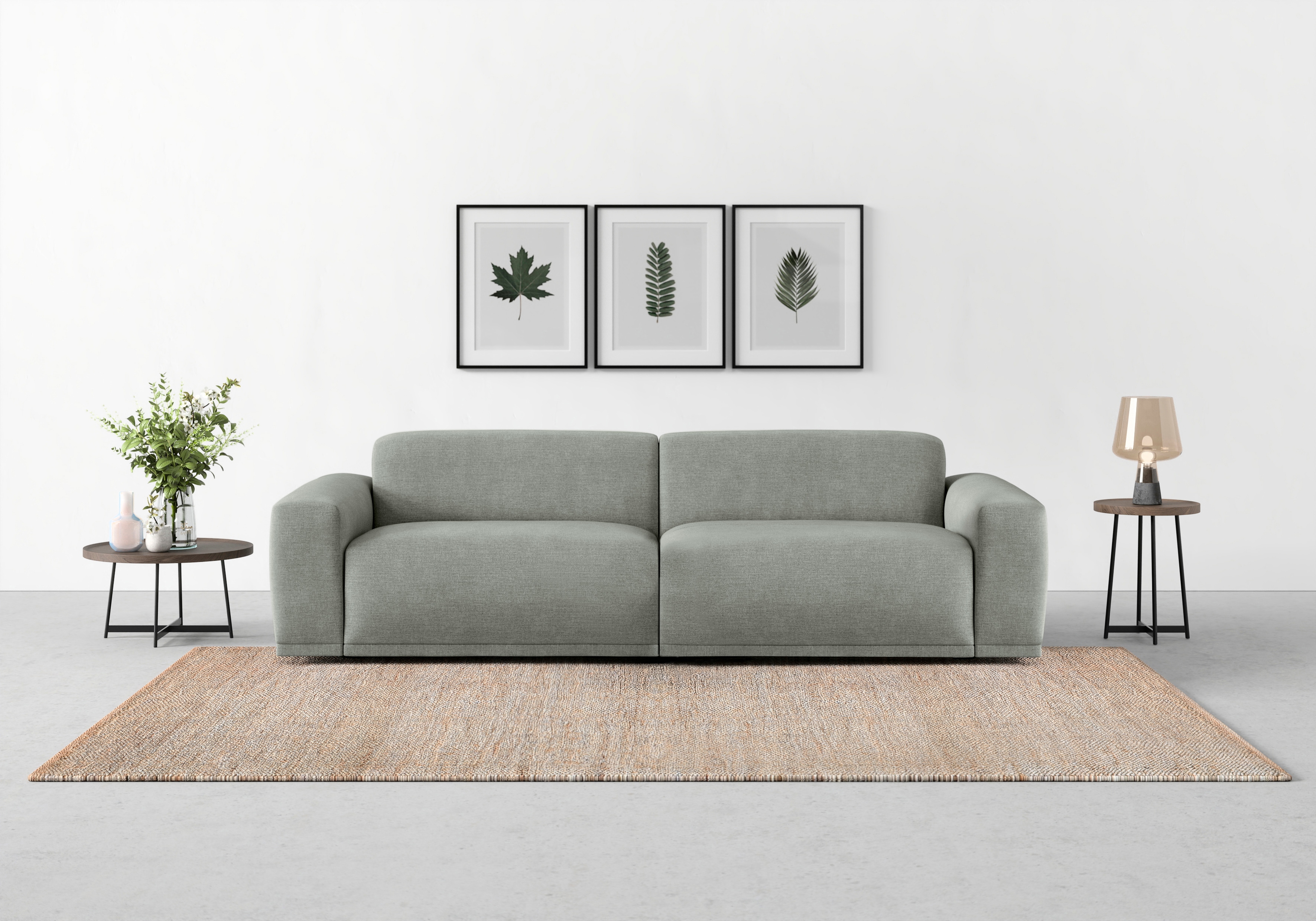 Big-Sofa TRENDMANUFAKTUR "Braga, mit hochwertigem Kaltschaum, Megasofa, in Cord erhältlich", grau (grau pinstripe), B:254cm H:72cm T:107cm, 100% Polyester, Sofas, Big-Sofa, modernes Big-Sofa, Couch mit hohem Sitzkomfort, 254/72/107 cm (B/H/T)