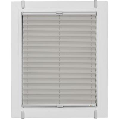 Plissee SUNLINES "One Size Style Crepe", grau (grau, grau, grau), B:80cm H:130cm, Obermaterial: 85% Polyester, 15% sonstige Fasern, Plissees, Zubehörfarbe grau, zum Klemmen Image