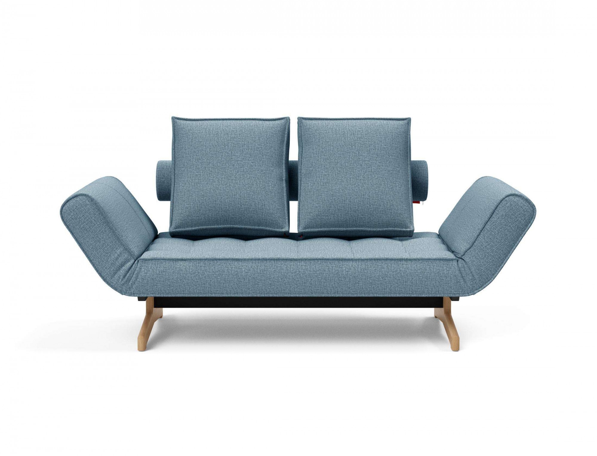 3-Sitzer INNOVATION LIVING ™ "Ghia Schlafsofa, Couch mit Wohlfühl-Faktor", blau (hellblau), B:178cm H:83cm T:93cm, Sofas, eine große Liegefläche mit geringer Stellfläche, beidseitig abklappbar Image