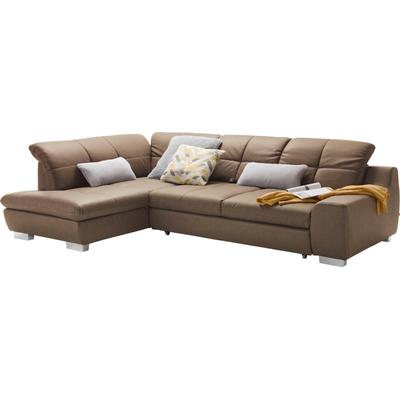 Ecksofa "SO 1200 inkl. Sitztiefen- & Rückenverstellung für hohen Sitzkomfort", braun (hellbraun gdu 4), B:292cm H:89cm T:212cm, 100% Polyester, SET ONE BY MUSTERRING, Sofas, wahlweise mit Bettfunktion, L-Form Image