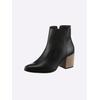 Stiefelette HEINE, Damen, Gr. 36, schwarz (schwarz, taupe), Leder, Glattleder, modisch, Schuhe