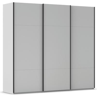 Schwebetürenschrank RAUCH "Kleiderschrank Schrank Garderobe Schlafzimmerschrank CONTIDO", grau (seidengrau), B:242cm H:223cm T:68cm, Holzwerkstoff, Schränke, aus hochwertigem Material in 6 Breiten 2 Griff-Farben MADE IN GERMANY Image