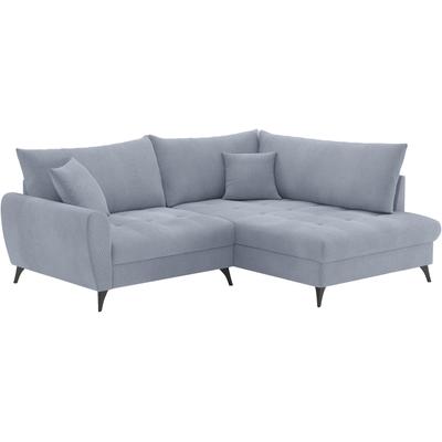 Ecksofa MR. COUCH "Blackburn II, L-Form", blau (memphis 1676 blau grau), B:230cm H:71cm T:190cm, Memphis (Grundgewebe - 100% Polyester; Nutzschicht- 90% Polyester / 10% Polyamide), Sofas, Mit Kaltschaumpolsterung bis 140 kg belastbar Image