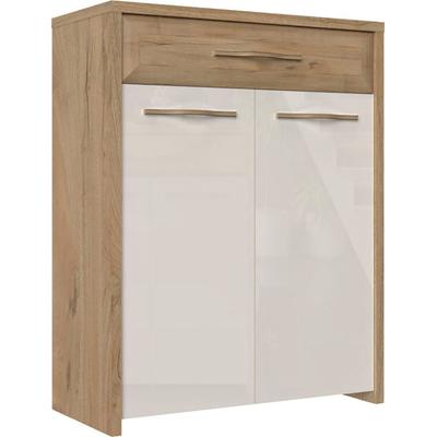 Schuhschrank HOME AFFAIRE "Gala", beige (beige, pacific walnuss decor), B:78cm H:99cm T:36cm, MDF, Spanplatte, Schränke, hochwertig UV lackiert, Soft-Close-Funktion, Breite 78cm, Höhe 99cm Image