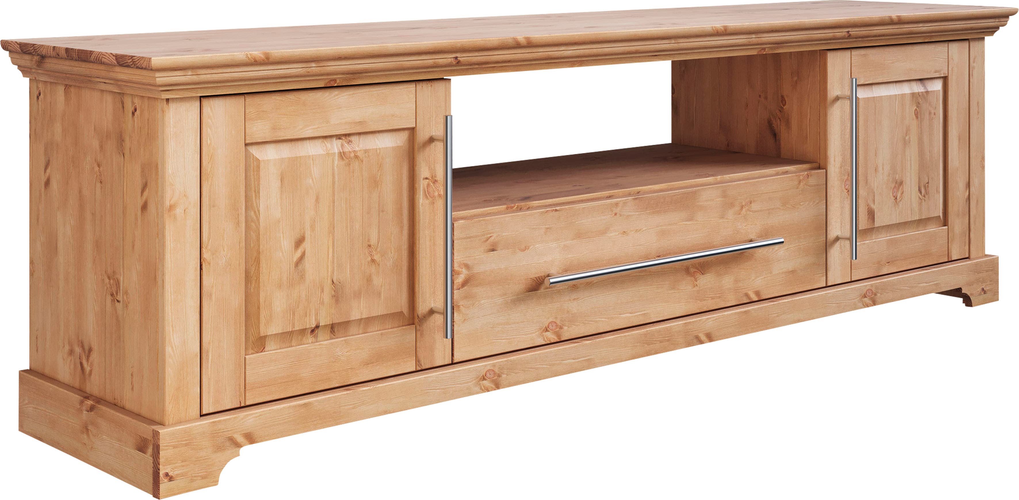 TV-Board HOME AFFAIRE "Meliss", beige (natur), B:171cm H:51,2cm T:38,9cm, FSC-zertifiziertes Massivholz, Sideboards, Lowboard, 2-türig, Breite 171 cm, Kiefer massiv, FSC