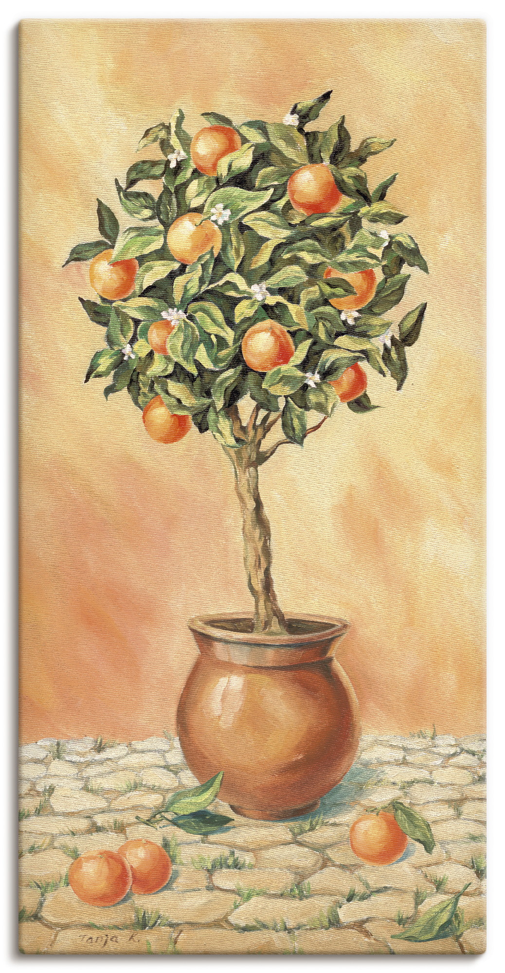 Wandbild ARTLAND "Orangenbaum I", orange (farbe bild(er): orange), B:30cm H:60cm, Bilder, als Alubild, Outdoorbild, Leinwandbild, Wandaufkleber, versch. Größen Image