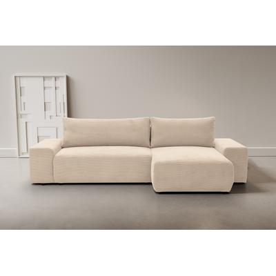 Ecksofa WERK2 "Amsterdam, zeitlos und elegant, Breite 300cm, L-Form", beige (natur), B:300cm H:76cm T:150cm, 90% Polyester, 10% Nylon, Sofas, Design Ecksofa mit hohem Komfort, Schlaffunktion & Bettkasten Image