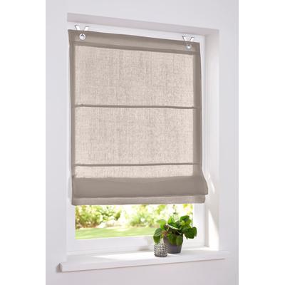 Raffrollo HEINE HOME Gr. 2, grau (taupe), B:60cm H:140cm, Raffrollos Image