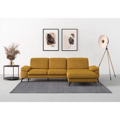 Ecksofa SIT & MORE "Cabana L-Form", gelb (mustard), B:301cm H:84cm T:195cm, 100% Polyester, Sofas, Recamiere, wahlweise mit Sitztiefen-, Armlehnen- und Kopfteilfunktion Image