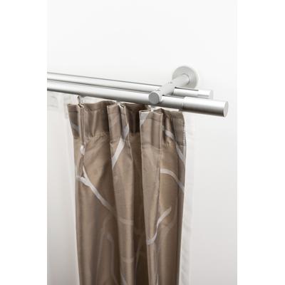 Gardinenstange GARESA "EASY", silber (silberfarben), B:53cm L:200cm Ø:20mm, Aluminium, Gardinenstangen, Vorhanggarnitur-Innenlauf, verlängerbar, Wandmontage, Aluminium Image
