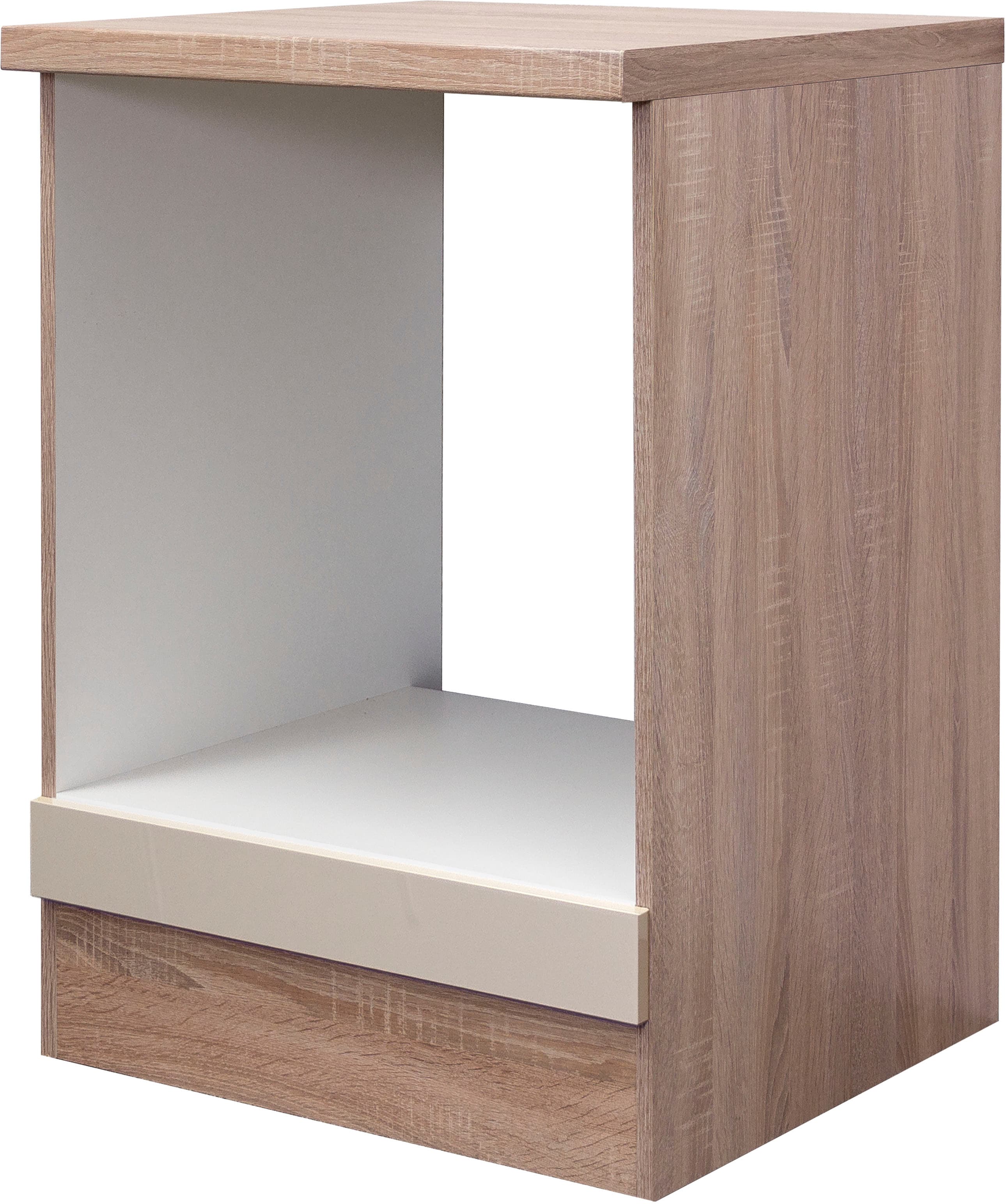 Herdumbauschrank FLEX-WELL "Nepal", braun (kaschmir glanz, sonoma eiche), B:60cm H:86cm T:60cm, Holzwerkstoff, Schränke, (B x H x T) 60 x 85/86 x 60 cm Image