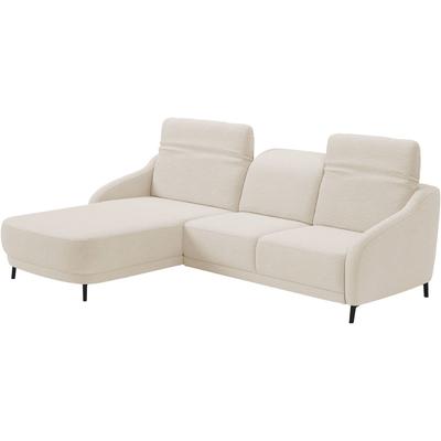 Ecksofa SIT & MORE "Blues L-Form", beige, B:271cm H:93cm T:191cm, 100% Polyester, Sofas, wahlweise mit Klapptisch und USB Image