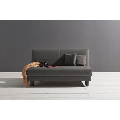 Schlafsofa ELL + ELL "Enny", grau, B:180cm T:100cm, Sofas, Breite 180 cm, Liegehöhe 45 cm, Füße schwarz Image