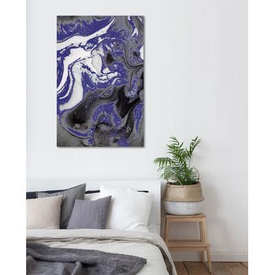 Acrylglasbild QUEENCE "Abstrakte Kunst", blau (farbe bild(er): blau), B:100cm H:150cm T:2,4cm, Bilder, in Marmor-Optik Image