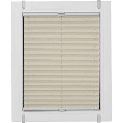 Plissee SUNLINES "One Size Style Crush", beige (sand, grau, grau), B:90cm H:160cm, Obermaterial: 85% Polyester, 15% sonstige Fasern, Plissees, Zubehörfarbe grau, zum Klemmen Image