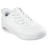 Slip-On Sneaker SKECHERS "UNO CTL", Damen, Gr. 36, weiß, Lederimitat, Mesh, sportlich, Schuhe, Freizeitschuh, Schnürschuh mit elastischen Schnürsenkeln