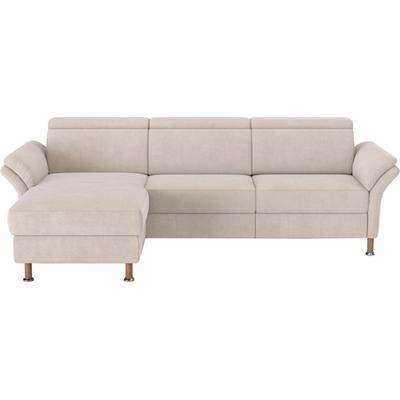 Ecksofa HOME AFFAIRE "Calypso L-Form", beige (linen), B:260cm H:85cm T:172cm, 100% Polyester, Sofas, mit motorischen Funktionen im Sofa und Recamiere Image