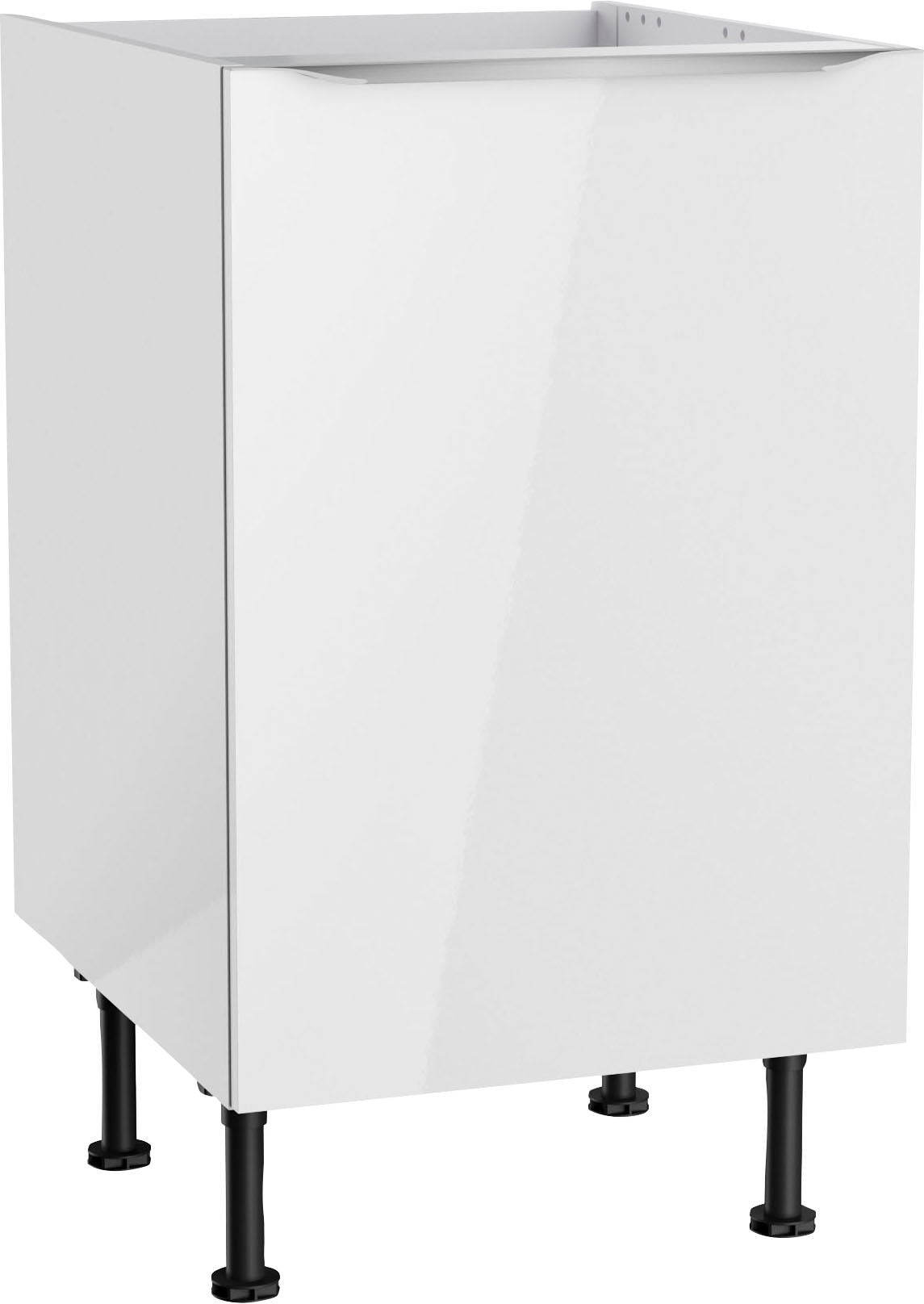 Spülenschrank KOCHSTATION "KS-Aken", weiß (weiß hochglanz, weiß), B:50cm H:87cm T:58,4cm, Schränke Image