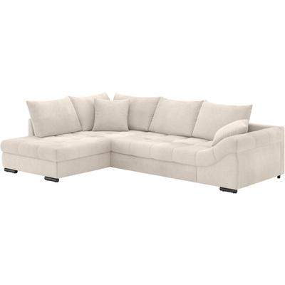 Ecksofa MR. COUCH "Allegro DuraFlex, L-Form", beige (novaclean avanti 4 ecru), B:303cm H:86cm T:202cm, Novaclean Avanti (100% Polyester), Sofas, Hochschläfer-Bettauszug, Kaltschaumpolsterung, bis 140 kg belastbar Image