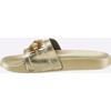 Pantolette CASUAL LOOKS, Gr. 37, gold (goldfarben), Polyester, modisch, Schuhe