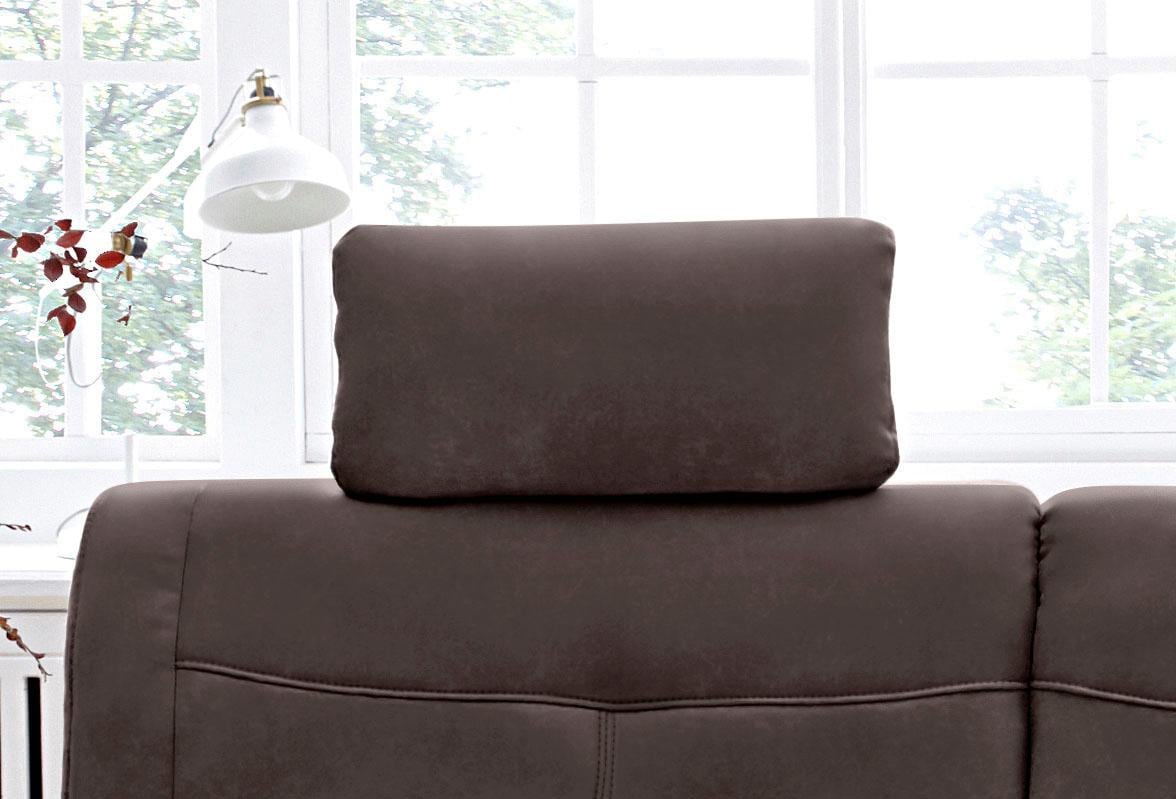 Kopfstütze SIT & MORE "Sonoma", braun (dunkelbraun), B:50cm H:25cm T:10cm, Luxus-Microfaser (100% Polyester);Struktur (100% Polyester);Luxus-Microfaser ALTARA NUBUCK (100% Polyester), Polsterauflagen Image