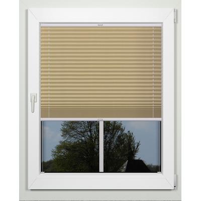 Plissee INDEKO "simple", braun (lattemacciato, weiß), B:100cm H:170cm, Obermaterial: 94% Polyester, 6% sonstige Fasern, Plissees, nach Maß Image