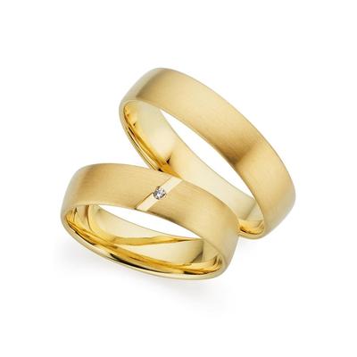 Trauring PHÖNIX "Schmuck Geschenk Gold 333 Trauring Ehering LIEBE versch. Varianten" Gr. 66, gold (gelbgoldfarben), Fingerringe, 66, ohne Brillant, Gelbgold 333, 5,0mm, Made in Germany, wahlweise mit oder ohne Brillant Image