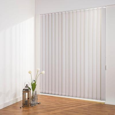 Lamellenvorhang LIEDECO "Lamellenvorhang Vertikalanlage perlex - 127 mm Lamelle" Gr. 8, grau (hellgrau, weiß), B:100cm H:250cm, Jalousien, Kürzbare Vertikalanlage Perlex Image
