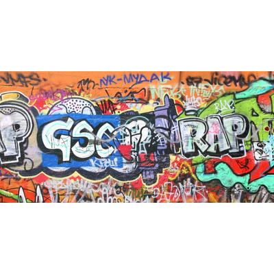 Küchenrückwand EXPRESS KÜCHEN "Graffiti", bunt, B:120cm H:55,9cm, Holzwerkstoff, Spritzschutzwände Image