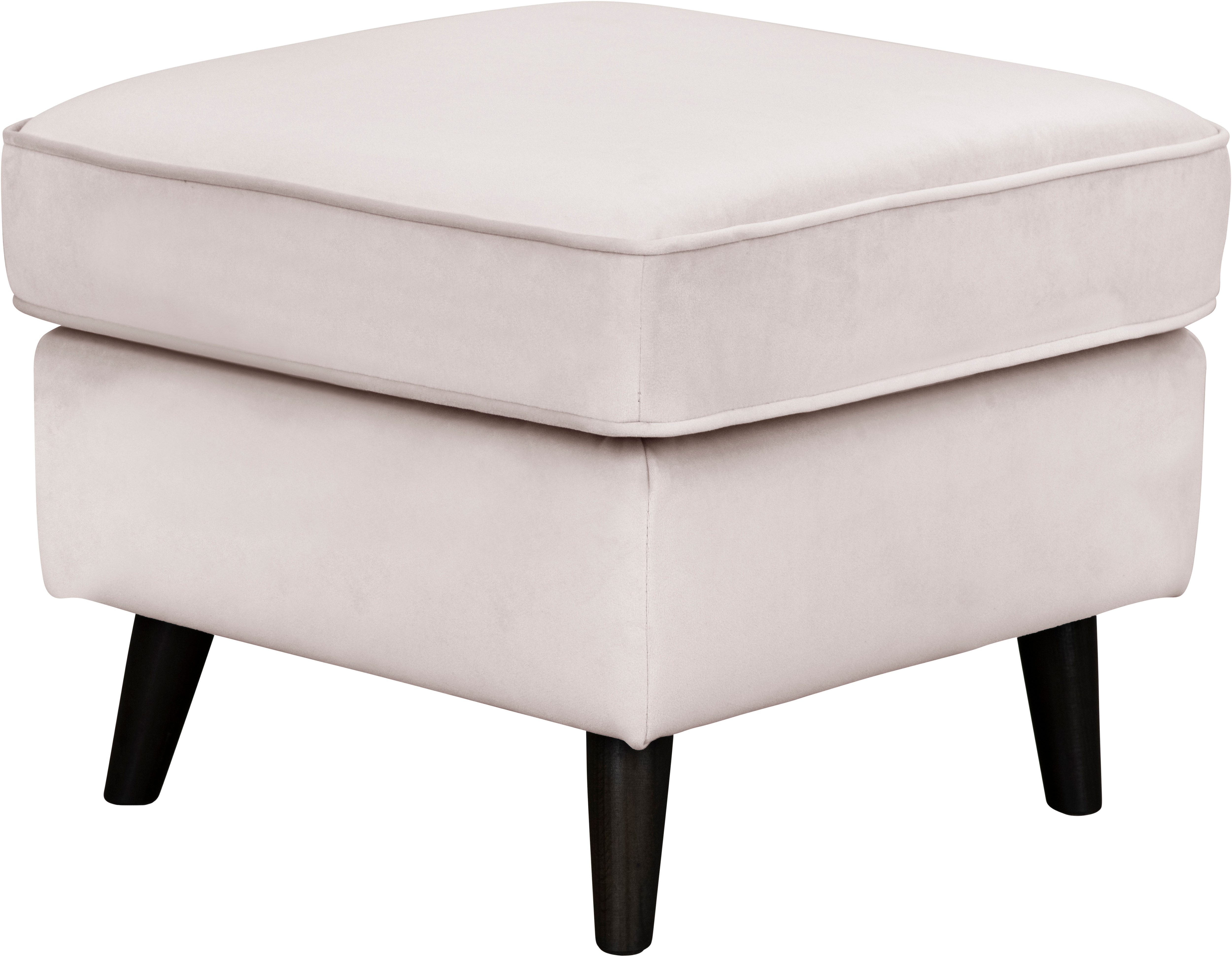 Polsterhocker HOME AFFAIRE "Polsterhocker CHISTELLE, auch in Bouclé", beige (creme), B:57cm H:46cm T:57cm, 100% Polyester, Hocker, Polsterhocker, mit Wellenunterfederung, Maße: B/TH: 57/57/46 cm