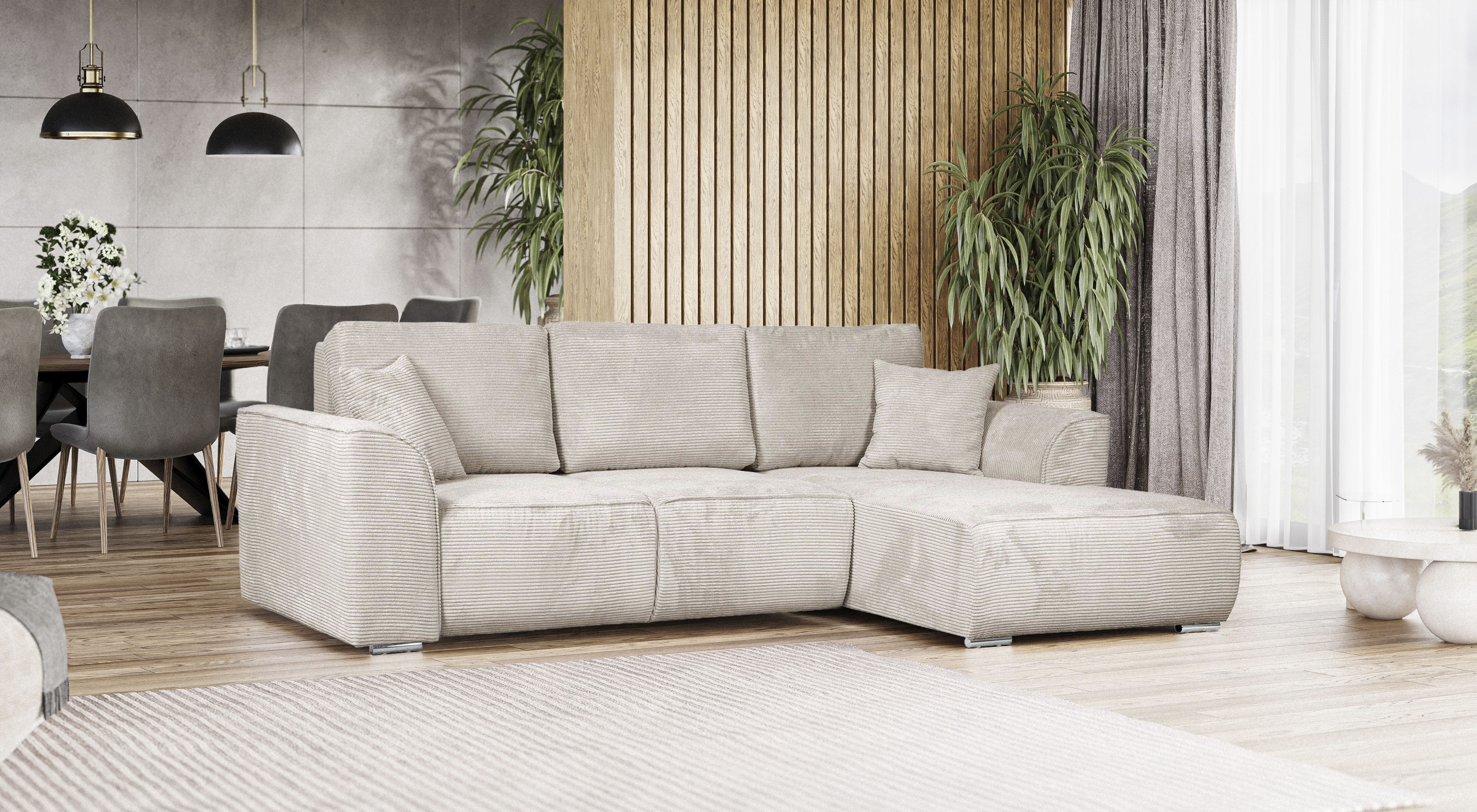 OTTO home "BEATRICE optionale Schlafsofa mit Bettkasten, B/T/H: 265/170/86 cm" L-Form, wahlweise auch mit Bettfunktion und Bettkasten