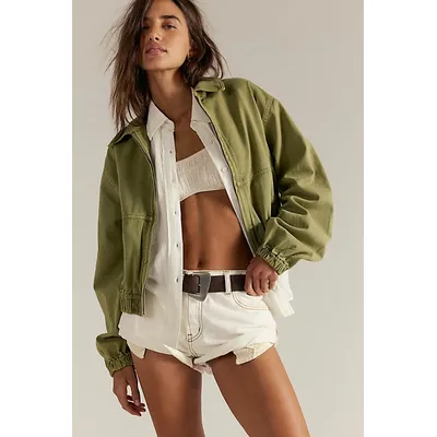 We The Free Birdie Track Jacket by We The Free, 19/99 at Free People in Grey Green, Size: Large